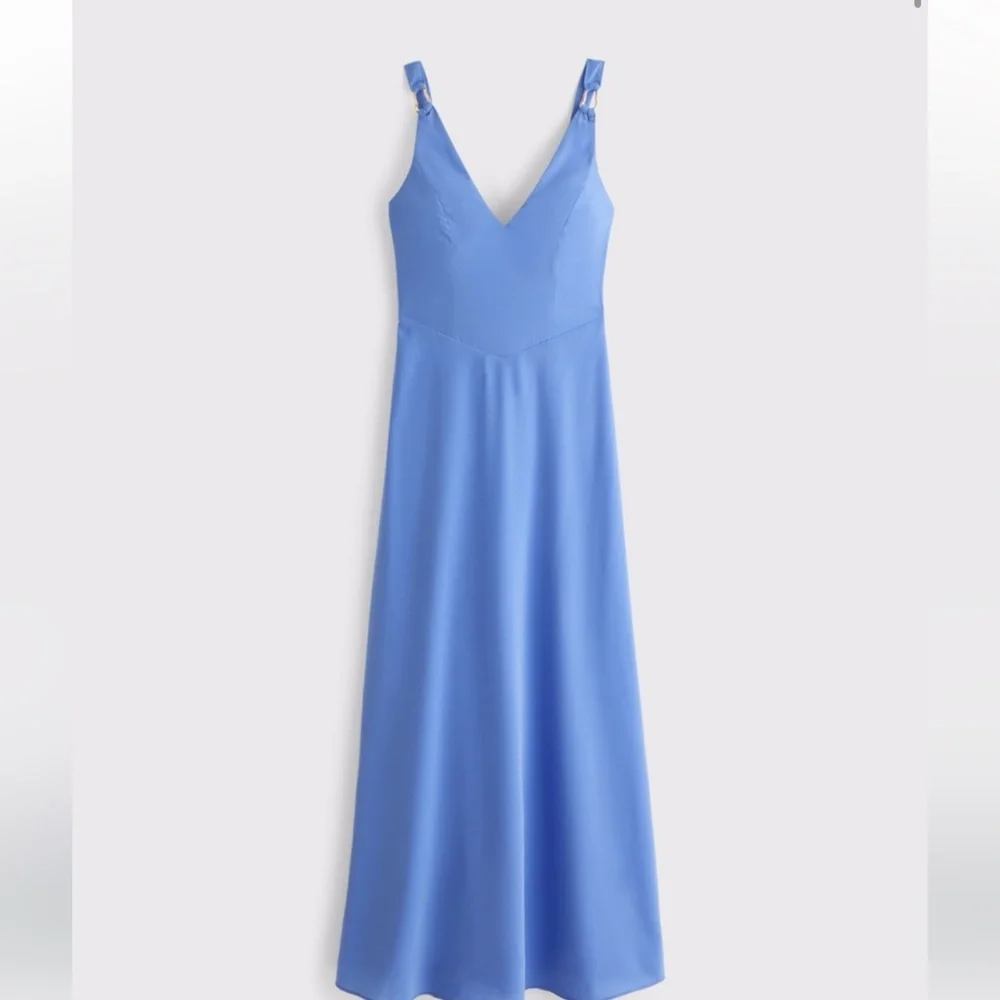 Abercrombie & Fitch Blue Maxi Dress Sz-L